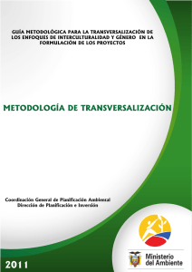 guía metodológica para la transversalización de los enfoques de