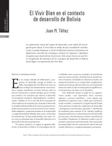 El Vivir Bien en el contexto de desarrollo de Bolivia