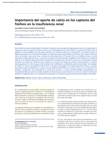 Importancia del aporte de calcio en los captores del fósforo en la