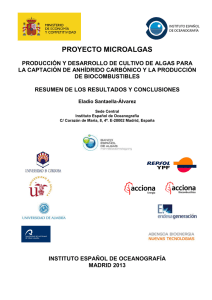 proyecto microalgas - Instituto Español de Oceanografía