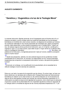 [A. Sarmiento] Genética y Eugenética a la luz de la Teología Moral