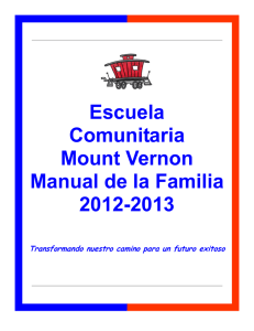 Manual de la Familia de la Escuela Comunitaria Mount Vernon