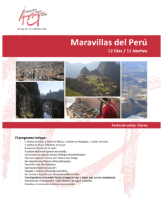 Maravillas del Perú - ACT Travel | Operador Mayorista de Turismo