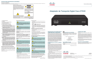 Cisco DTA50 Digital Transport Adapter Quick Reference (Spanish)