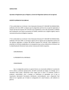 Decreto Supremo N° 016-2000-AG.