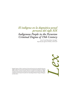 Lex El indígena en la dogmática penal peruana del siglo XIX