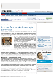 Incentivo fiscal para Business Angels (Inversores)