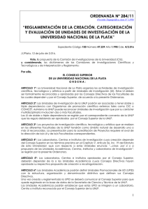 Ordenanza 284/16 - Facultad de Ciencias Exactas