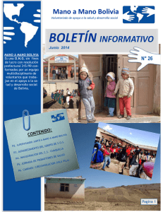 Boletín N° 12 - Mano a Mano Bolivia
