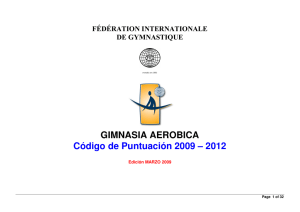 GIMNASIA AEROBICA Código de Puntuación 2009 – 2012