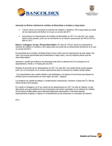 Boletín de Prensa Aumenta en Bolívar solicitud de