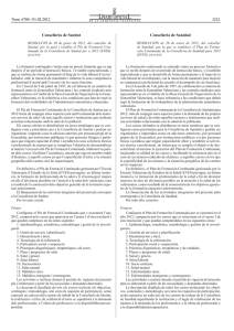 RESOLUCIÓ de 20 de gener de 2012, del conseller de Sanitat, per