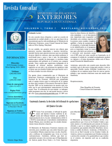 Revista Consular - Ministerio de Relaciones Exteriores de Guatemala