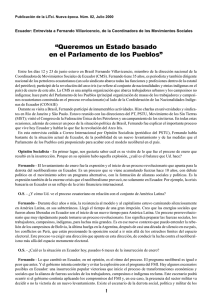 “Queremos un Estado basado en el Parlamento de los Pueblos”