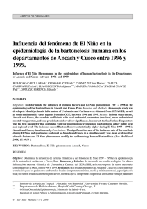 Influencia del fenómeno de El Niño en la epidemiología de la