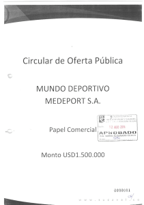 MEDEPORT PCO 2014 - Bolsa de valores Quito