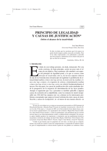 PRINCIPIO DE LEGALIDAD Y CAUSAS DE JUSTIFICACIÓN*
