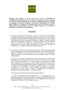 Resolución del Ararteko, de 6 de junio, por la que se recomienda al