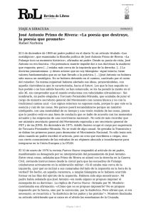 José Antonio Primo de Rivera: «La poesía que