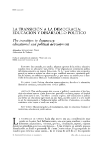 La transición a la democracia: educación y desarrollo político