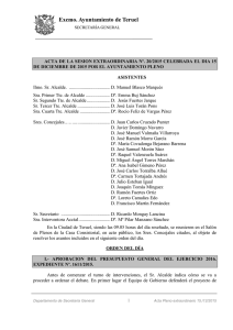 Acta Pleno. Sesión de 15 de diciembre de 2015