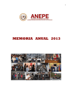 memoria anual 2013 - ANEPE – Academia Nacional de Estudios