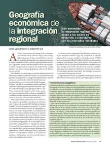 Geografía económica de la integración regional