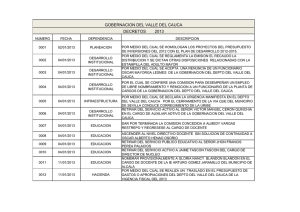 Relación Decretos 2013 - Gobernación del Valle del Cauca