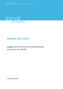 nueva Ley de Derecho Civil Vasco