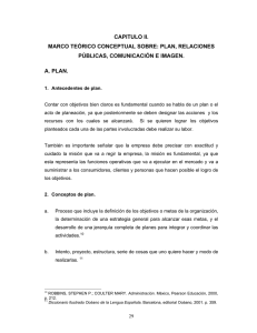 capitulo ii. marco teórico conceptual sobre: plan, relaciones públicas