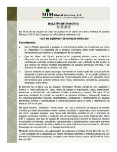 BOLETÍN INFORMATIVO 04-10-2013 MIMGlobal Services, S.A.