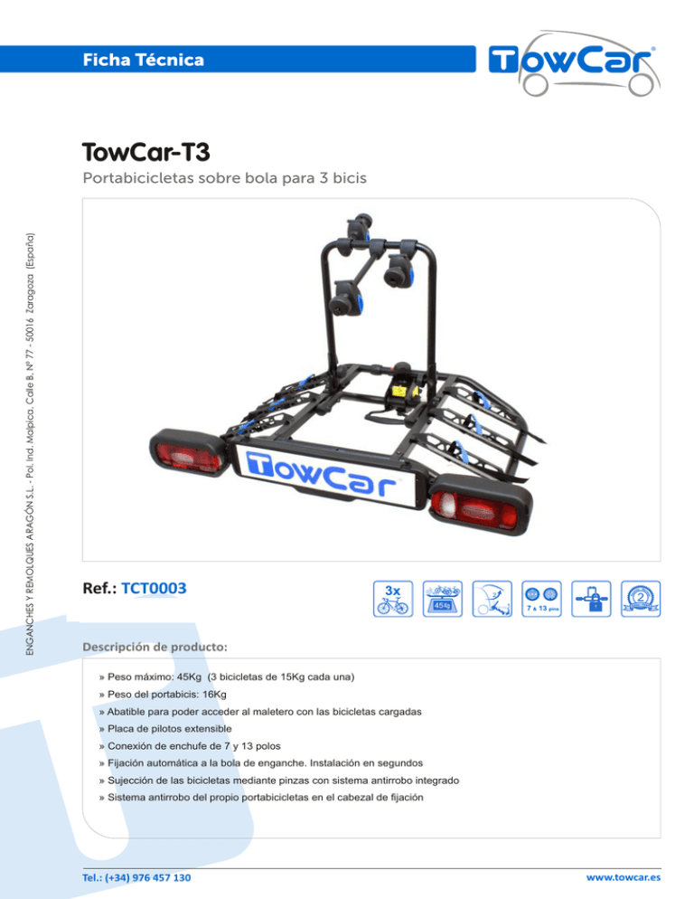 Ficha T cnica TowCar T3