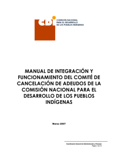 Manual de Integración y Funcionamiento del Comité de Adeudos