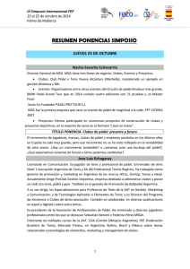 resumen ponencias simposio - Federación Española de Padel