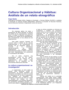 Cultura Organizacional y Hábitus: Análisis de un relato