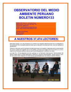 observatorio del medio ambiente peruano boletin número133