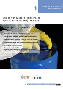 Guía de Manipulación de las Resinas de Poliester Insaturado (UPR