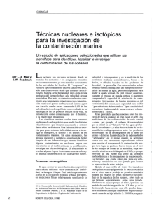 Técnicas nucleares e isotópicas para la investigación de la