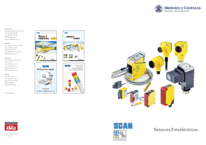 Catálogo Sensores fotoeléctricos SCAN de Medición y Control