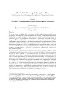 Teletrabajo, Transporte y Emisiones de Gases de Efecto Invernadero