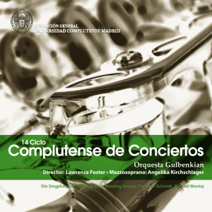 Complutense de Conciertos - Universidad Complutense de Madrid