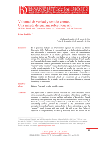 Voluntad de verdad y sentido común. Una mirada deleuziana sobre