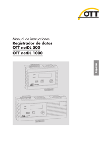 Manual de instrucciones Registrador de datos OTT netDL 500 OTT
