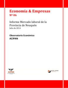 Informe Mercado laboral de la Provincia de Neuquén