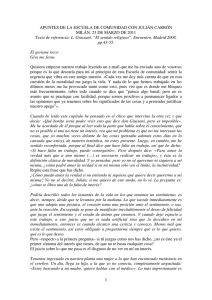 PDF. 23 de marzo de 2011. Apuntes EdC con Julián Carrón
