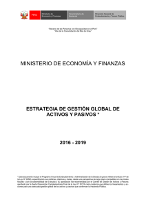 Estrategia de Gestión Global de Activos y Pasivos 2016 - 2019