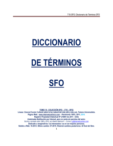 T10-SFO: Diccionario de Términos SFO