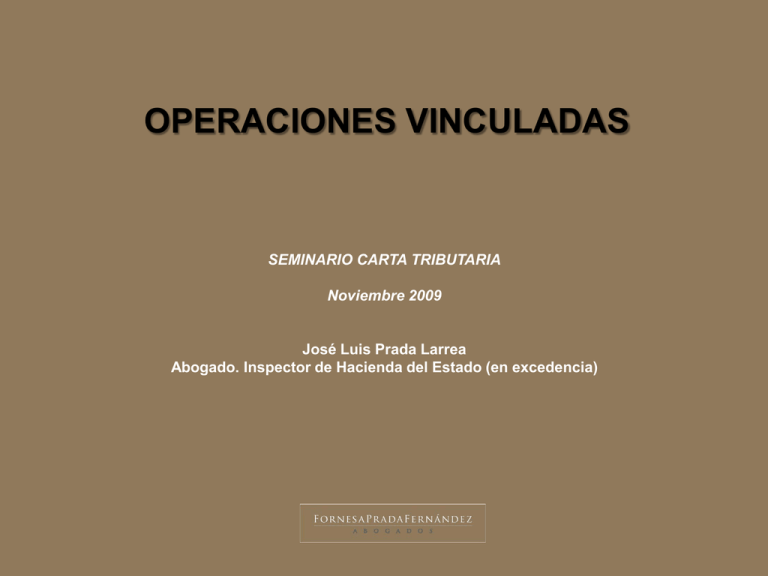 OPERACIONES VINCULADAS