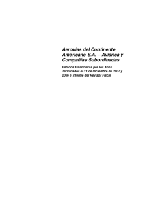 Aerovías del Continente Americano S.A. – Avianca y Compañías