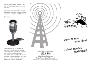 Tríptico de Radio Chicharra 102.4 FM (Teruel)
